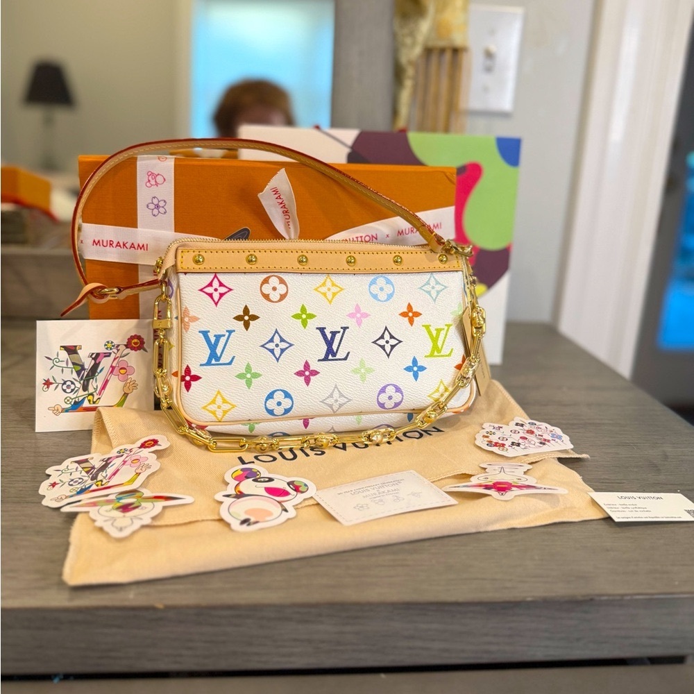 **SOLD** Louis Vuitton X Murakami 2025 Multicolor Pochette Accessories Bag- NWT - Picture 6 of 8